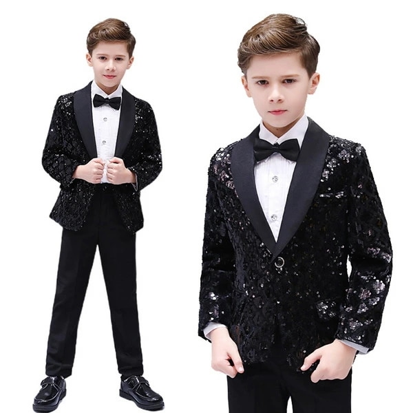 キッズ ジャケット（単品）ステージ 衣装 スパンコール 男の子 キッズ ダンス 王子様 貴族 コスプレ イベント 学園祭 ハロウィン カラオケ 大会 キラキラ 子供 ズボン追加可 120 130 14 10,020円