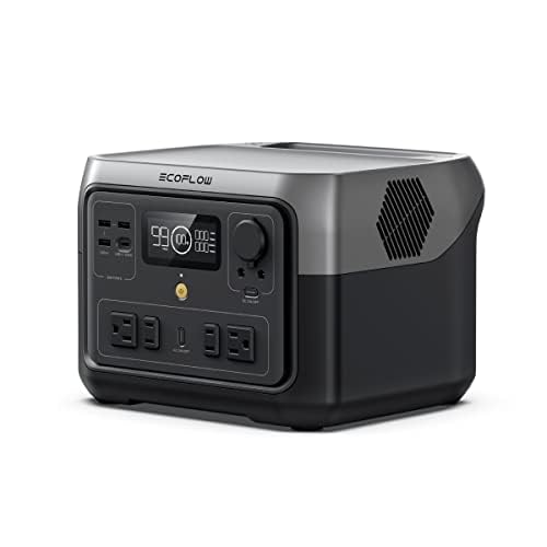 EcoFlow ポータブル電源 RIVER 2 Max 512Wh 60分満充電 / リン酸鉄リチウム電源/アプリ遠隔操作/液晶大画面/AC定格500W /サージ1000W スマホ タブレット充電用