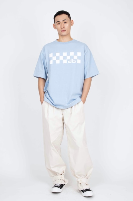 DAUB 男性 オーバーフィット ストラップ パンツ ベージュ コットン パンツ 7,863円