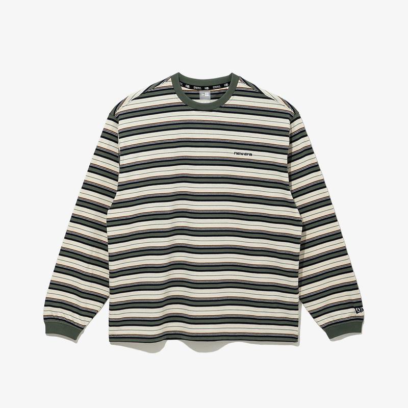 マルチボーダー長袖Tシャツ アイボリー 14939813