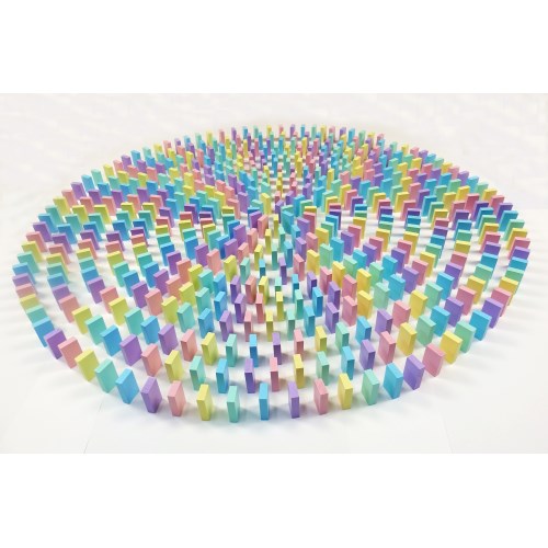 みっとめるへん社 / 木製ドミノたおし500 大 パステルカラー