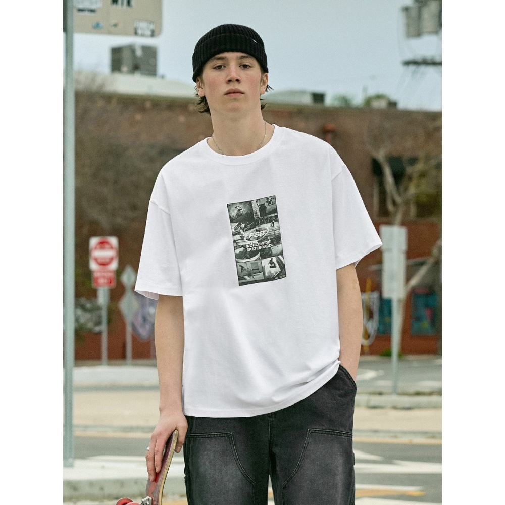 フルークフルークスケートボードディビジョンショートスリーブ T シャツ FST329 4COLOR