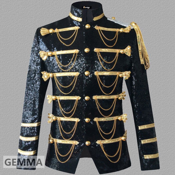 ステージ衣装 メンズ ジャケット スパンコール ハロウィン コスプレ ダンス衣装 スパンコールジャケ