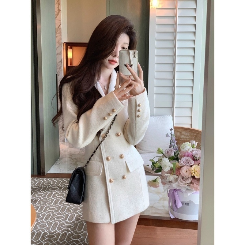 2025 先進的なのスタイルウエストウール快適なファッショナブルなコートスーツ小さなフレグランスジャケットレディース