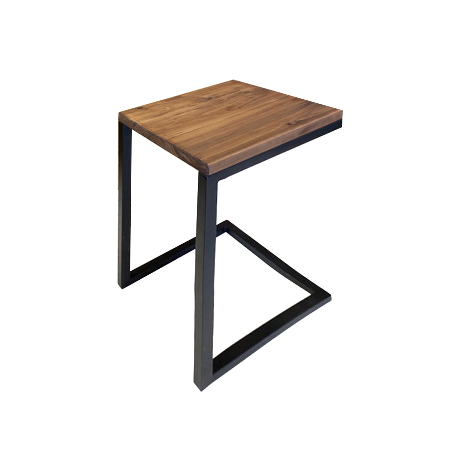 サイドテーブル ソファテーブル アイアン & ウッド おしゃれ 日本製 ブラックアイアン ソファーテーブル インダストリアルデザイン コの字 テーブル ブルックリンスタイル インテリア