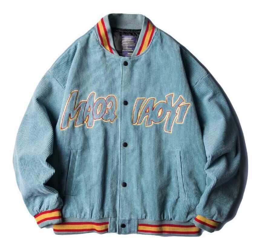 トップス 上着 人気 おすすめ おしゃれ お洒落 激安 安い プチプラ ジャンパー スタジャン 長袖 ロング コーデュロイ かっこいい カジュアル スポーツ ストリート 冬 男女兼用 sh0