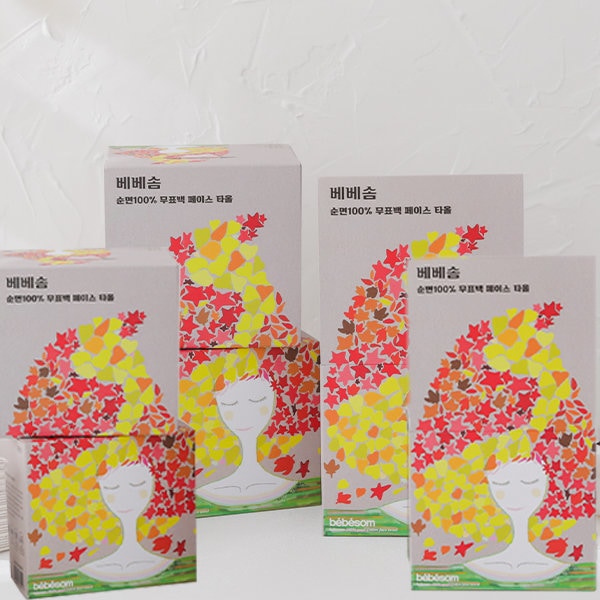 ベベ綿 無漂白 純綿 フェイスタオル 使い捨てタオル 60枚x6パック