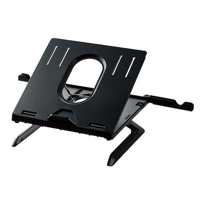 他サイト： エレコム パソコン スタンド ノートスタンド 折りたたみ 8段階 9.5cm PCA-LTSH8BK ノートデスク ブラック スタンド テレワーク 疲労軽減の商品画像