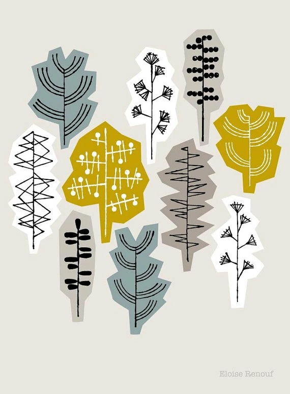 ELOISE RENOUF GRASSES GREEN A3 アートプリント/ポスター