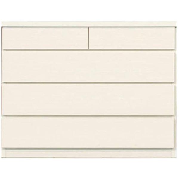 頑丈薄型チェスト/収納棚4段 幅90cm ホワイト木目調 奥行30cm 日本製 ウスピッタ完成品