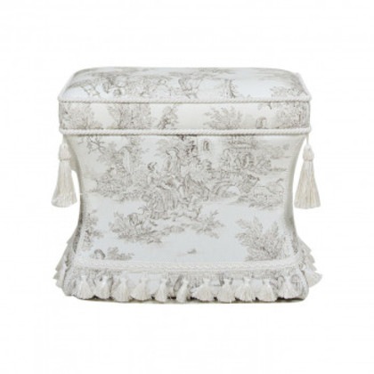 ジェニファーテイラー トワルドジュイ 薄型スツール Toile de Jouy 33030ST-JY02