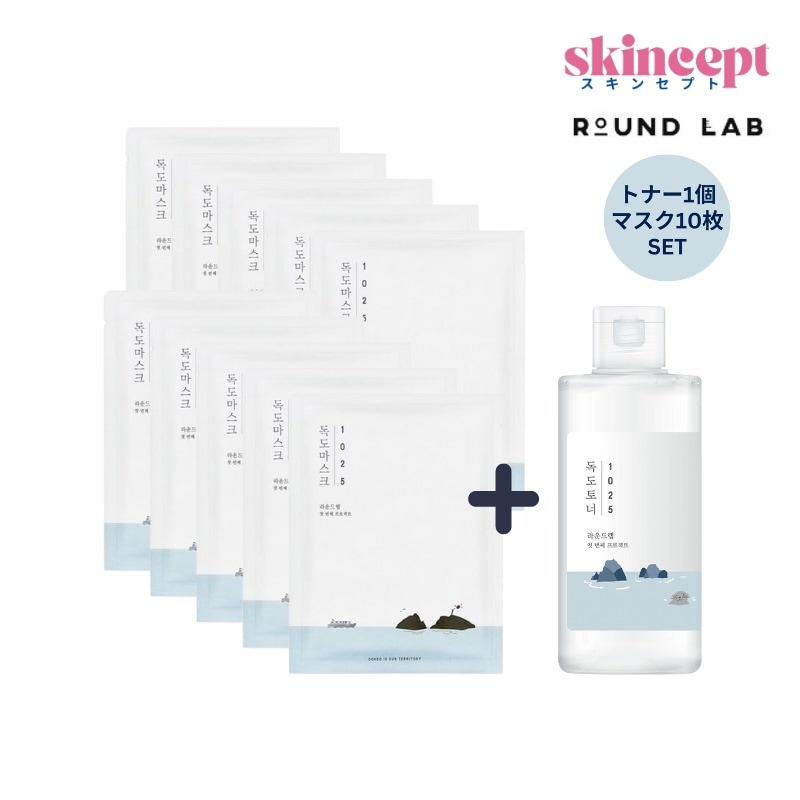 [2種セット] 1025 独島 トナー1個(200ml)+水分 ウォーターゲル マスク(10枚)セット