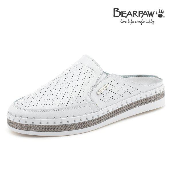 【BEARPAW】女性用牛革ミュール CANOLA II K933084NA-W ホワイト