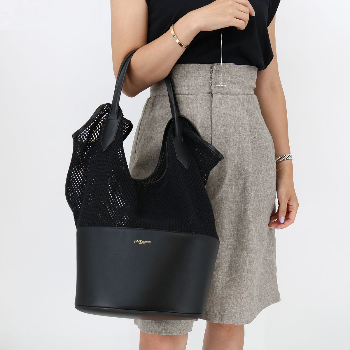 MECH RAY BUKET 0XX-MSSC 999G メッシュ レイバケット トートバッグ ハンドバッグ BLACK 2way レディー