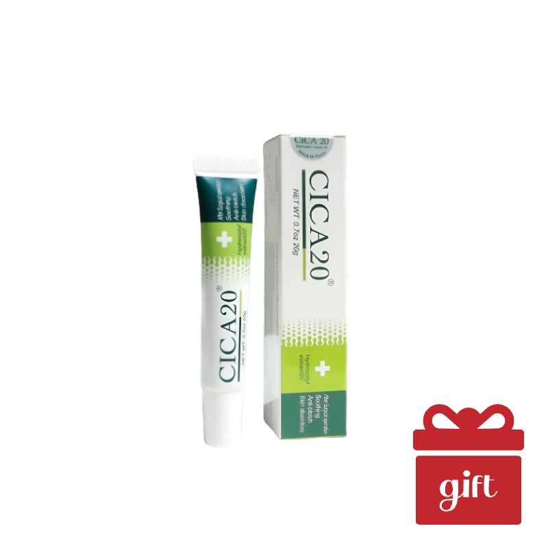 【シカバリアクリーム】CICA20 プレミアムシカクリーム 20mlフランス製 ツボクサエキス配合 保湿ケア 敏感肌用 低刺激