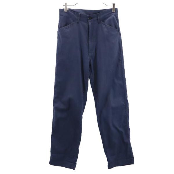 日本製 ロングパンツ 36 ネイビー メンズ