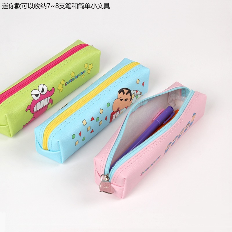 クレヨンしんちゃんかわいいpu立体ミニ筆袋大容量文具収納袋ロングストリップ