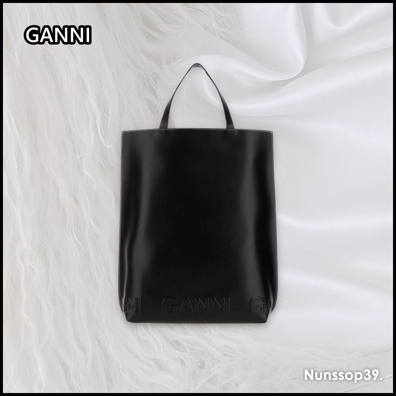 GANNI A5132 099 BANNER MEDIUM TOTE BAG 32,030円