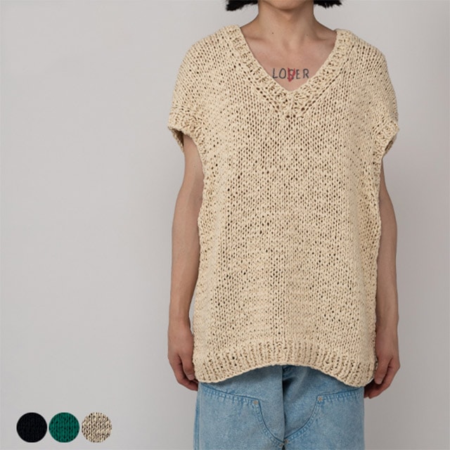 ベスト メンズ レディース 韓国 ニット ノースリーブ トップス タンクトップ ニットベスト カジュアル Vネック セーター 綿 コットン ユニセックス 男女兼用 ブランド 蒸れにくい ファッション