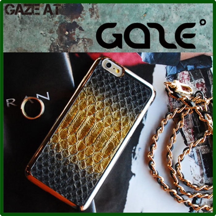 Free Shipping GAZE [gaze] smartphone case Men's Women's smartphone cover type Sumahokesu GoldishBlack BackCover for iPhone6