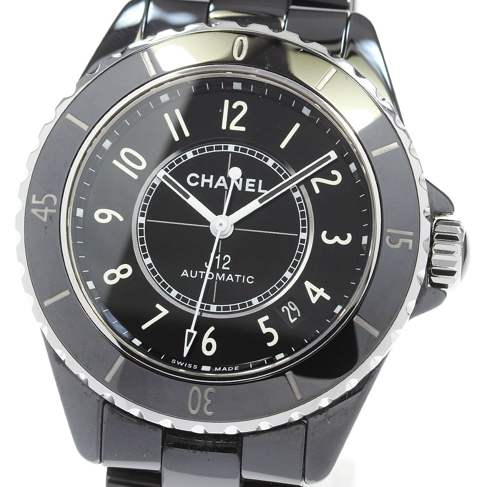 シャネル CHANEL H5697 J12 黒セラミック デイト 自動巻き メンズ 良品 _843846【中古】