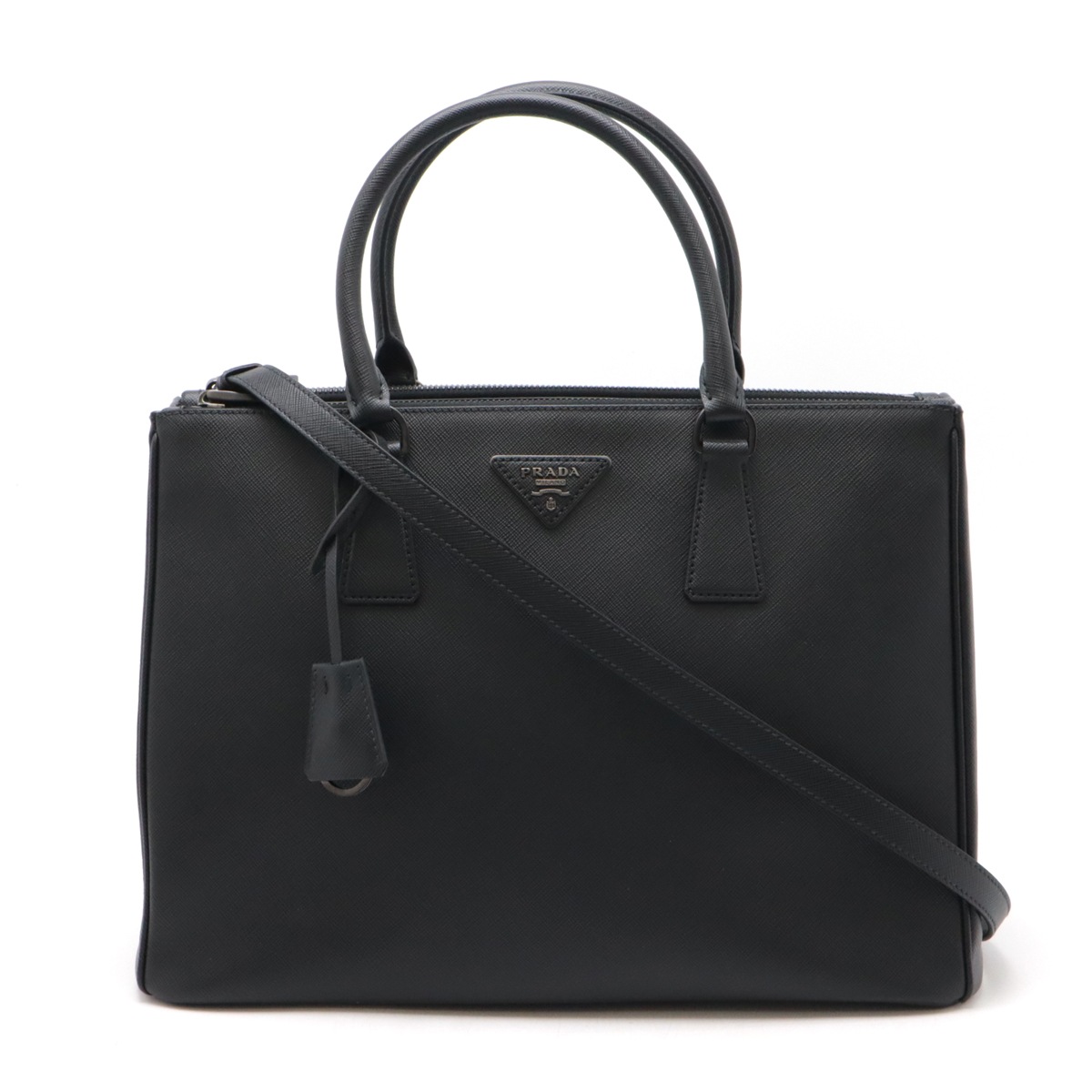 ガレリア SAFFIANO LUX ハンドバッグ トートバッグ 2WAY ショルダーバッグ レザー NERO 黒 ブラック 国内ブティック購入品 1BA27