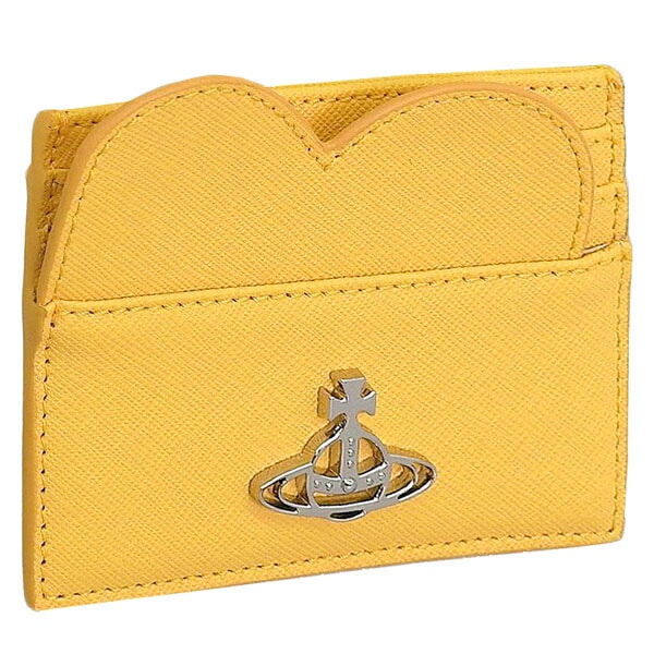 ヴィヴィアンウエストウッド 小物 レディース カードケース サフィアーノ レザー イエロー 322478-2830-YLW VIVIENNE WESTWOOD