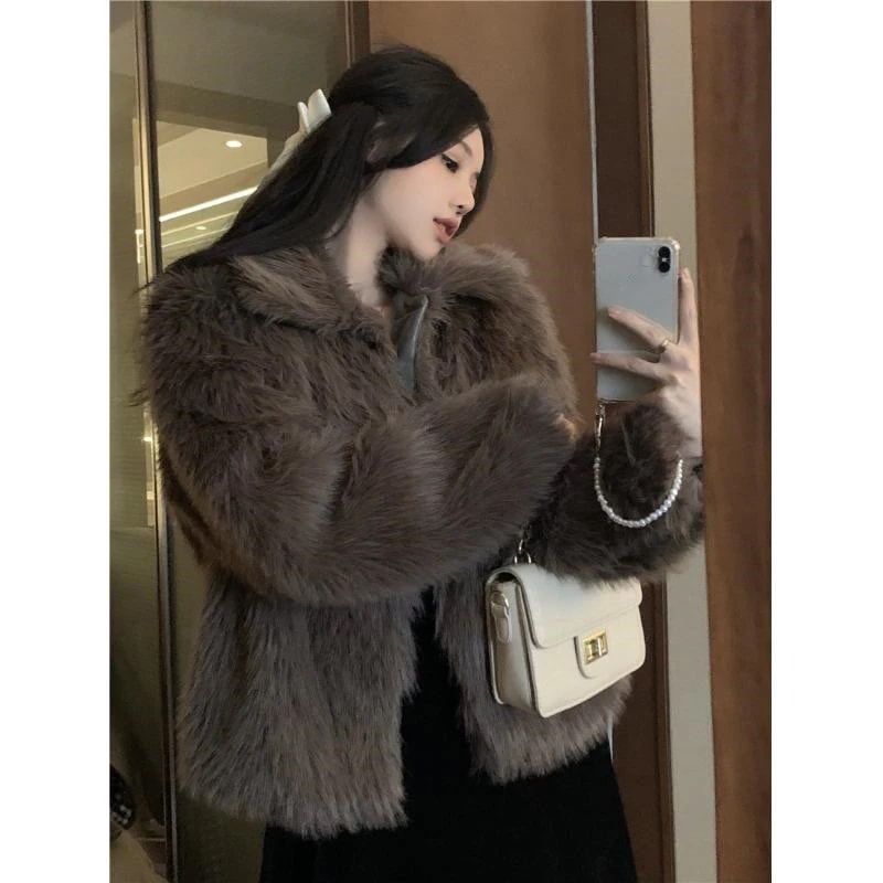 Hot!!!大人気 上品 ファー ジャケット レディース アウター 冬 長袖 コート おしゃれ かわいい 防寒 あったか ゆったり 上着 羽織 ふわふわ もこもこ