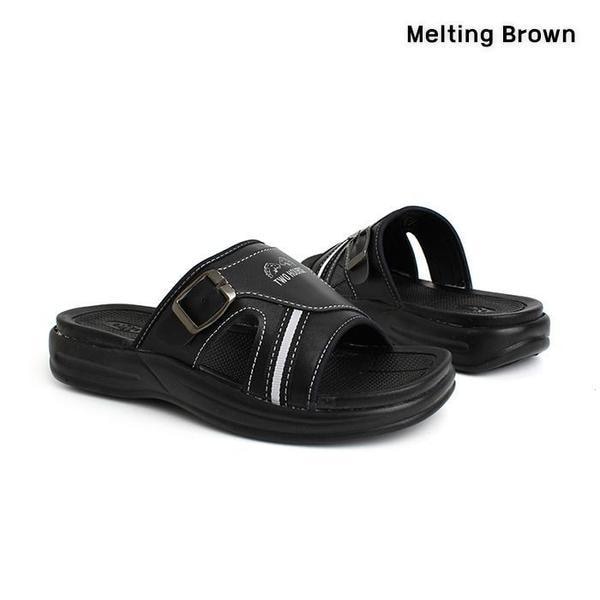 メンズ デイリー クッション バックル スリッパ 2色
