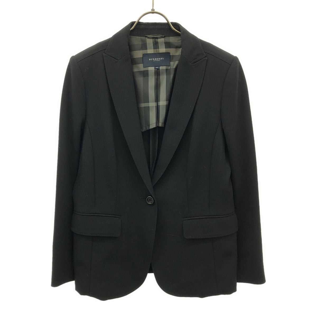 BURBERRY LONDON バーバリーロンドン 日本製 三陽商会 テーラードジャケット 44 ブラック レディース 古着