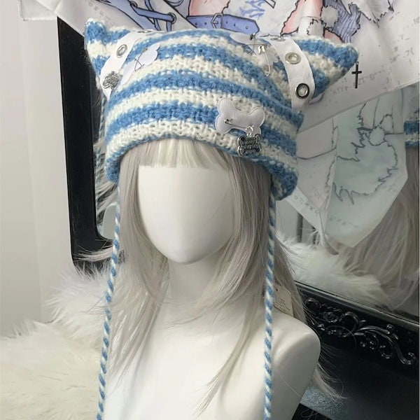 Qoo10] 人气新作帽子サブカルオリジナルパンク猫耳