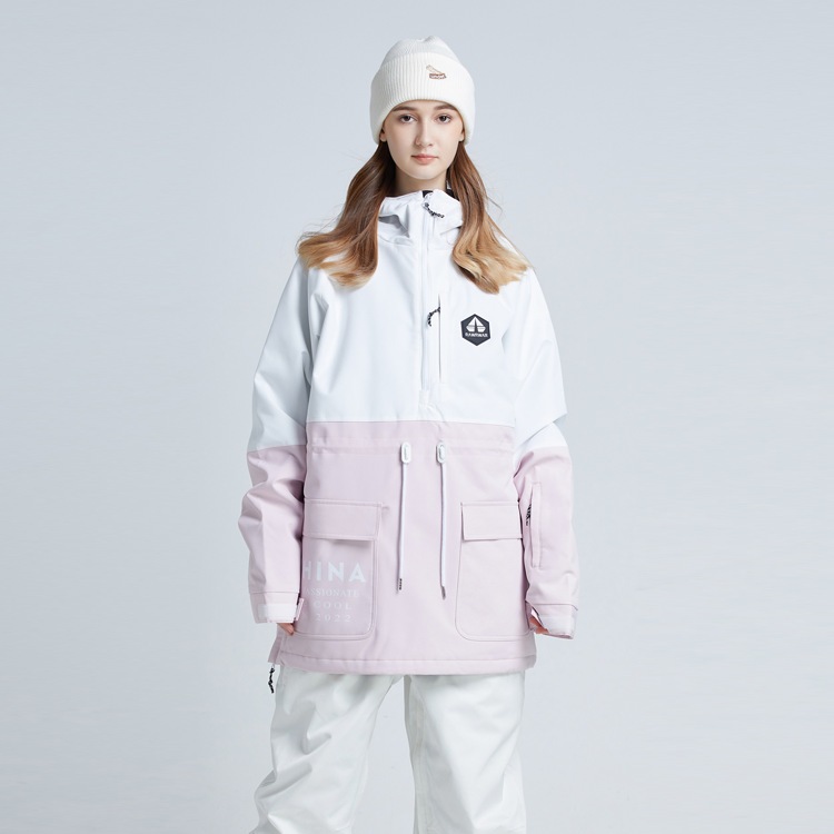 スノーボードウェア 4カラー ジャケット アウター メンズ レディース 単品 トップス スノーボード スキーウェア スノボウェア プルオーバー ゆったり 韓国風 無地 男女兼用 防風防水防寒 耐摩擦