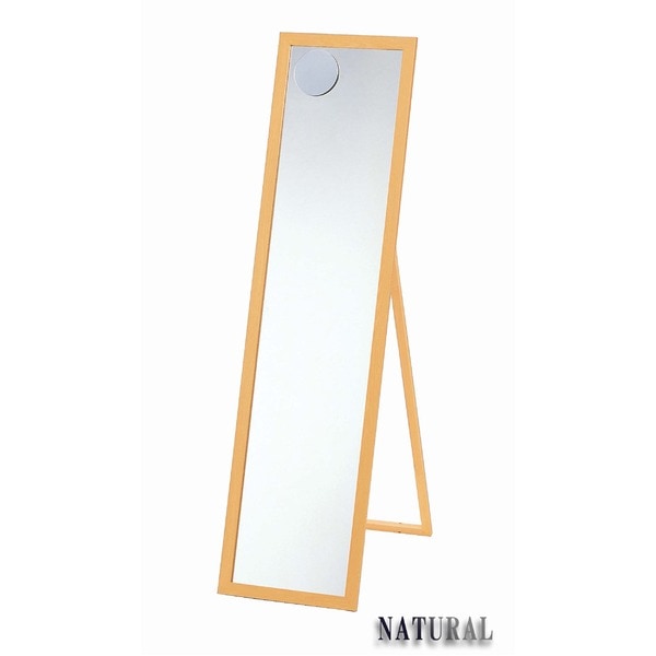 ウッド ウォールミラー 全身姿見鏡 ( スタンド付き ) 拡大鏡付き ナチュラル 日本製