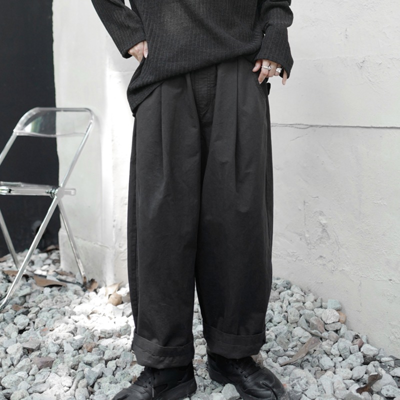 レディースハーレムパンツ春と秋ニューブラックストリート日本のビッグポケットデザインレディースカジュアルパンツ無地多目的トレンドレディースワイドレッグパンツラージサイズカジュアルファッション