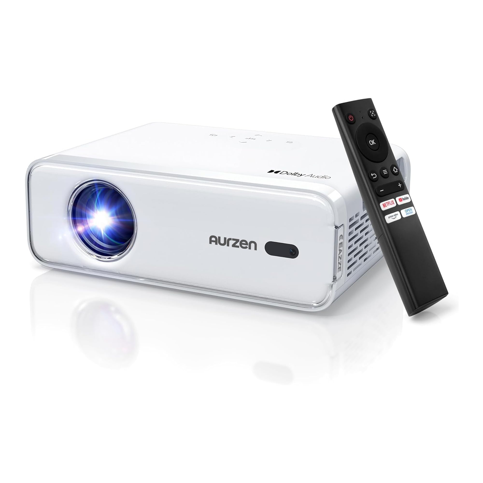 【公式Netflix/youtube/prime video】プロジェクター 家庭用 オートフォーカス 自動台形補正 小型 DoIby対応 4k対応 リアル1080P 5Gwifi 低騒音 双方向Bl 17,375円