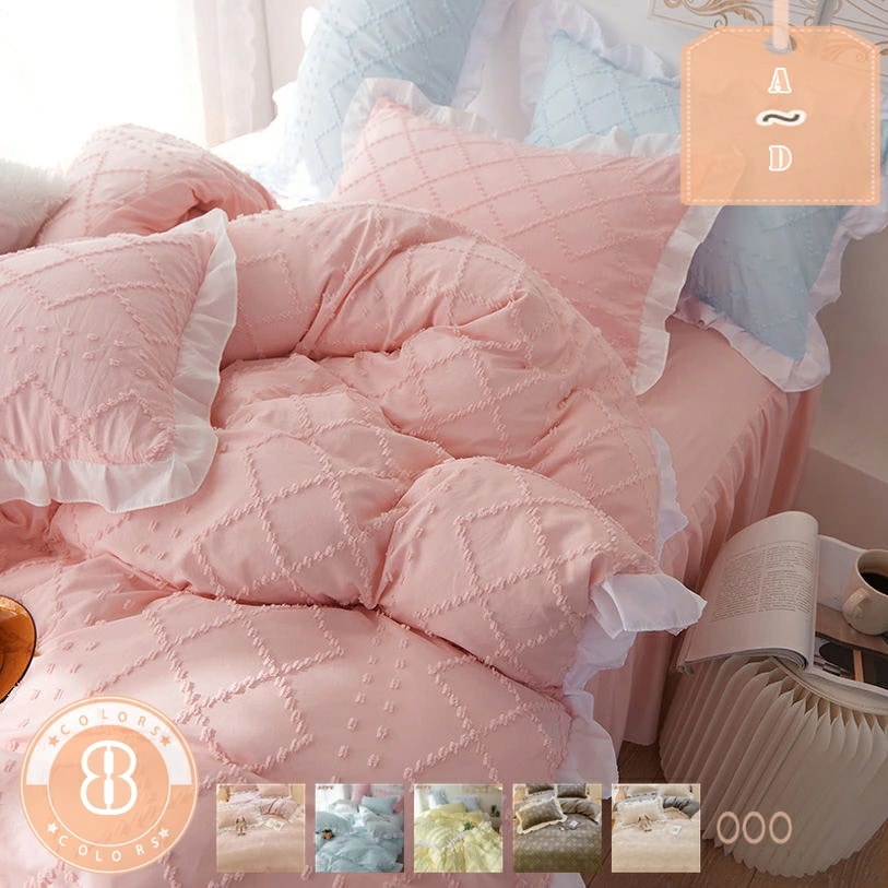 クーポン 布団カバー 姫系 掛け布団カバー 3点セット シングル 洋式 可愛い 敷き布団カバー ベッドスカート 寝具カバーセット おしゃれ レース付き 白 通気 プリンセス フリルレース ベッドカバー 11,451円