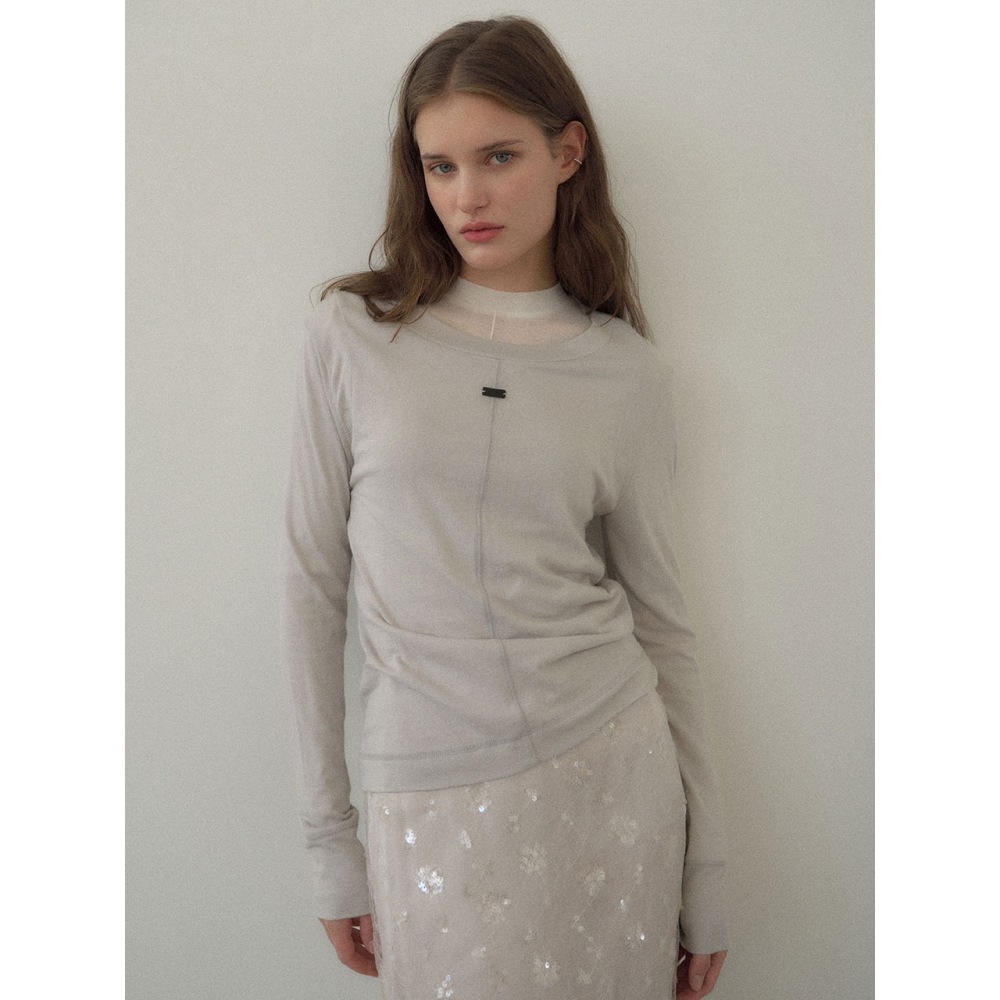 LOEUVRE ボートネック長袖Tシャツ SW3AE329_2color