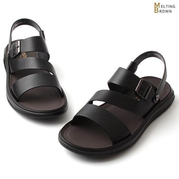 メンズ夏サンダル メンズビーチレザーサンダル AL01