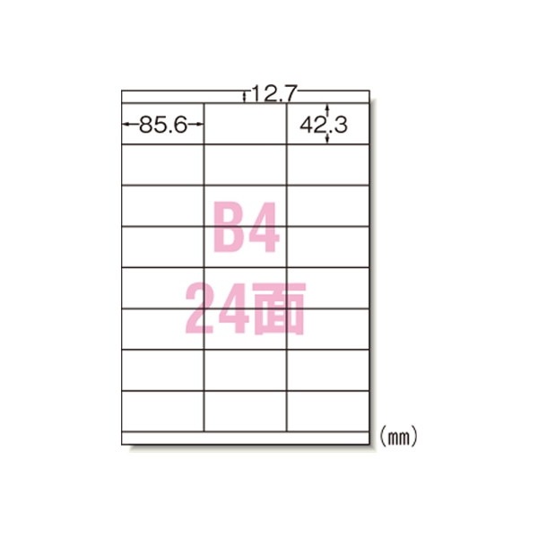 エーワン 1318-28436 レーザープリンタラベル 24面 100シート入