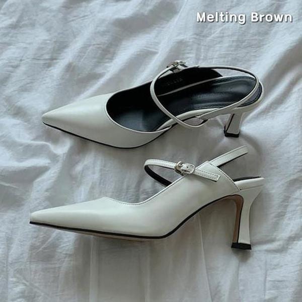 女性スリングバックヒールハイヒール7cm ka40