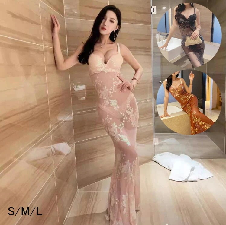 高品質新入 キャバドレス セクシー 袖なし Vネック お嬢様ワンピース 披露宴 DS DJ ドレス キャバ娘 ロングドレス レディースワンピース モーターショー ナイトドレス 彼女 妻 パーディードレ