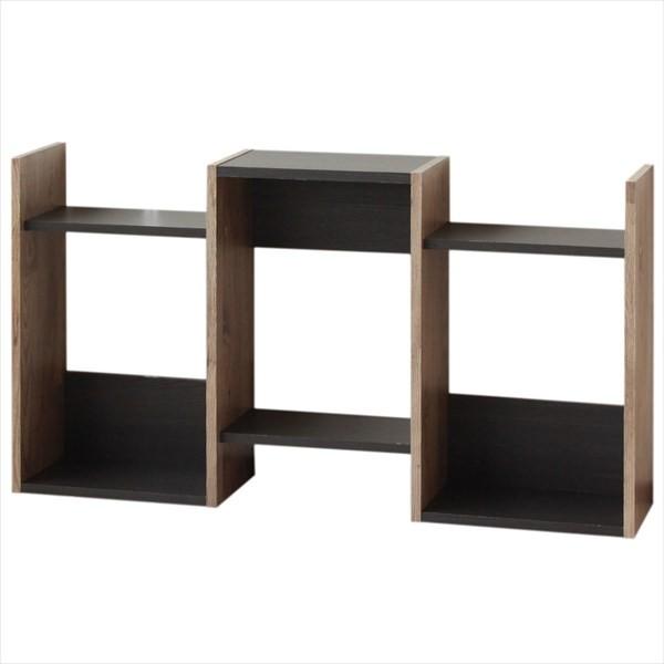 棚 シェルフ ラック 木製 おしゃれ 北欧モダン 間仕切り 低ホルムアルデヒド 省スペース シンプル 本棚 ブラウン 縦でも横でも使える