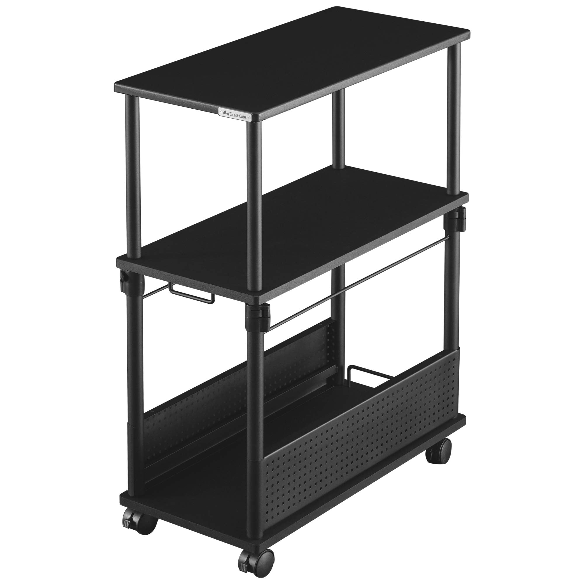 バウヒュッテ ) 昇降式 L字デスク タワー BHD-670T-BK ブラック