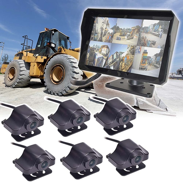 死角モニターにもなる業務用6カメラドライブレコーダー SLT6CDVR