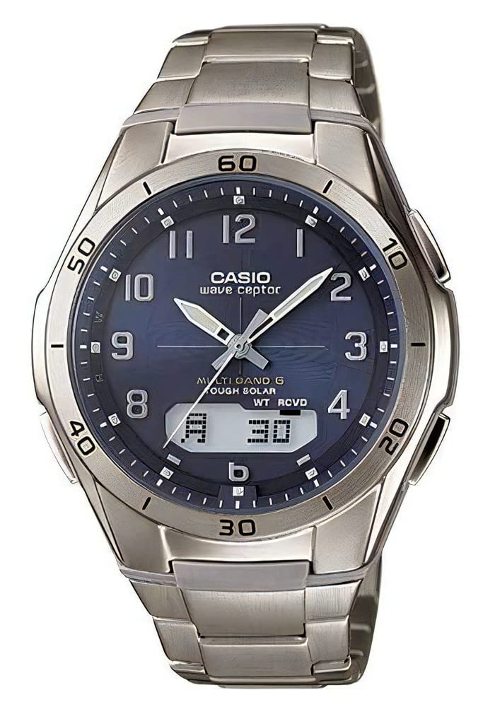 [カシオ]CASIO チタン電波ソーラー腕時計 通販限定モデル WVA-M640TD-2AJF 【ウェーブセプター ソーラー電波 メンズ】