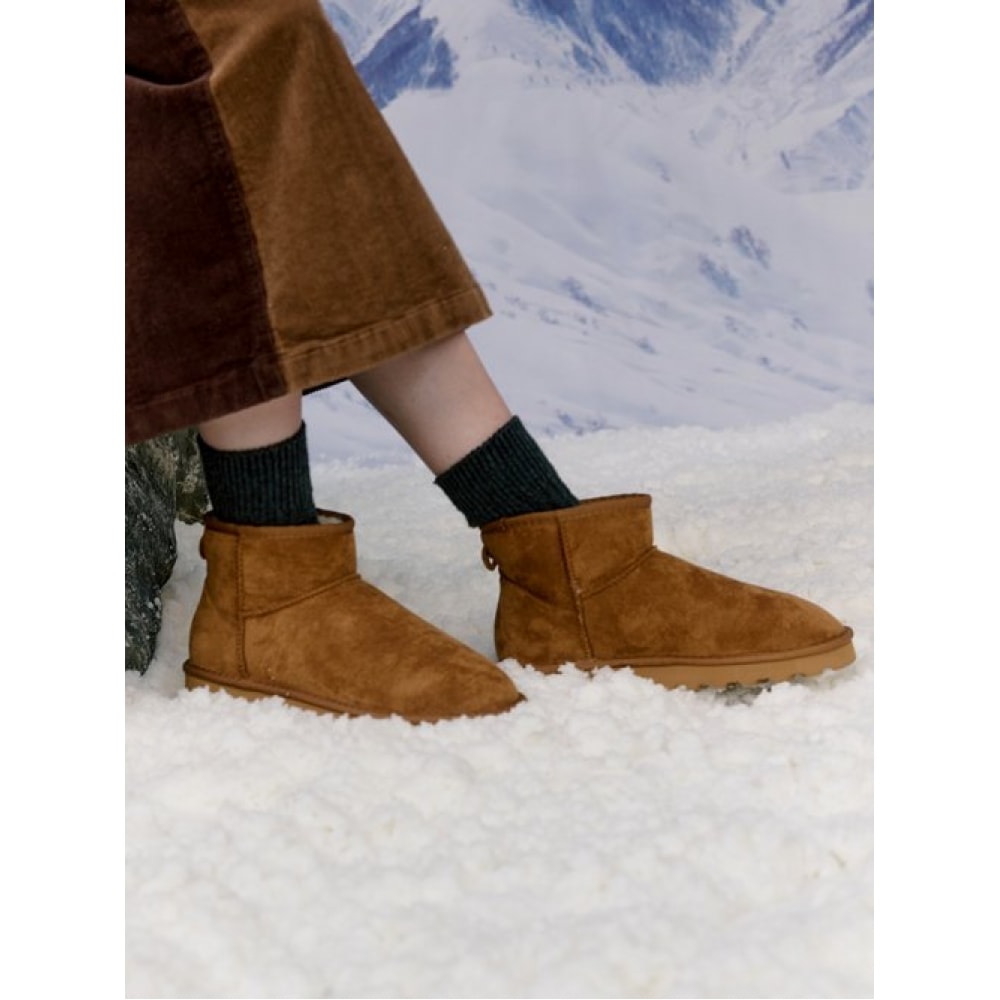 SHOOPEN [ウォームアップ] コージースエードフリースショートブーツ HPCV8D4V06