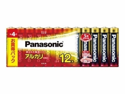 パナソニック アルカリ乾電池 単四型（1.5V）12本組 LR03XJ/12SW 1ケース30パック（360本） ナショナル【送料無料】