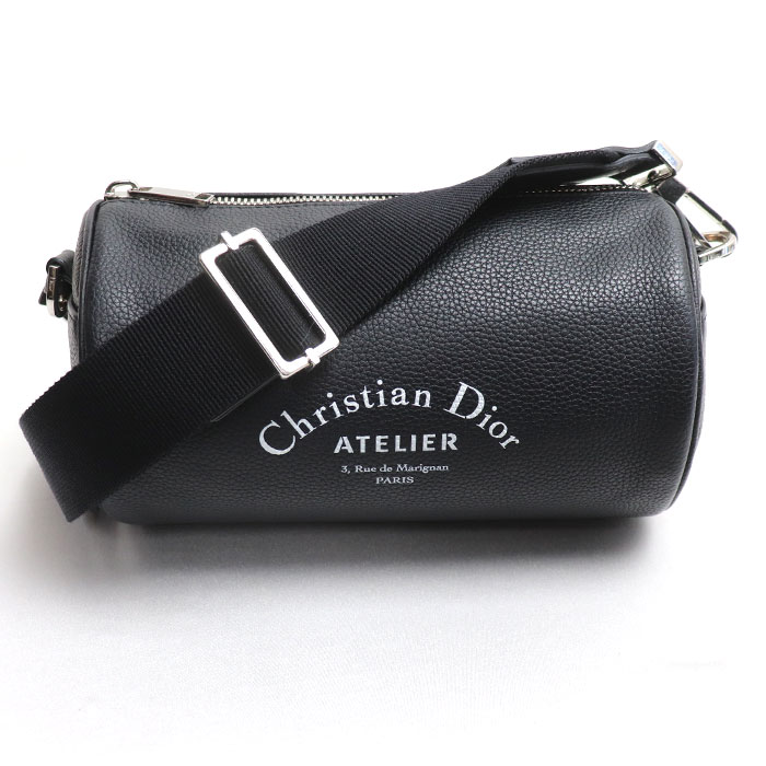 Christian Dior クリスチャンディオール アトリエ ローラー ミニ ドラム ショルダーバッグ ブラック 1ATPO061 レディース 中古