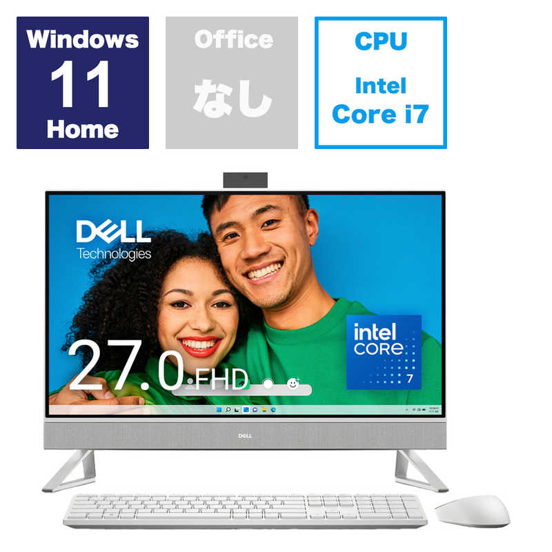 DELL　デル　デスクトップパソコン ［27型 /intel Core i7 /メモリ：16GB /SSD：1TB /2024春モデル］ パールホワイト　AI779T-EHLWC