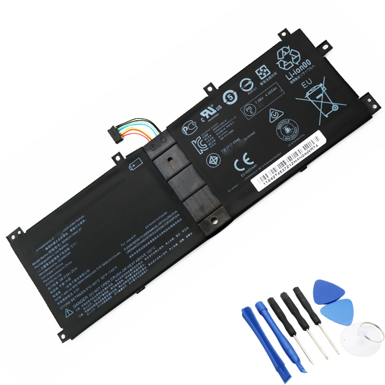 BSNO4170A5-AT 電池・Lenovo/ThinkPadノートパソコン互換 39Wh/5110mAh Miix 510 520 5B10L68713 5B10L67278 BSNO4170A5
